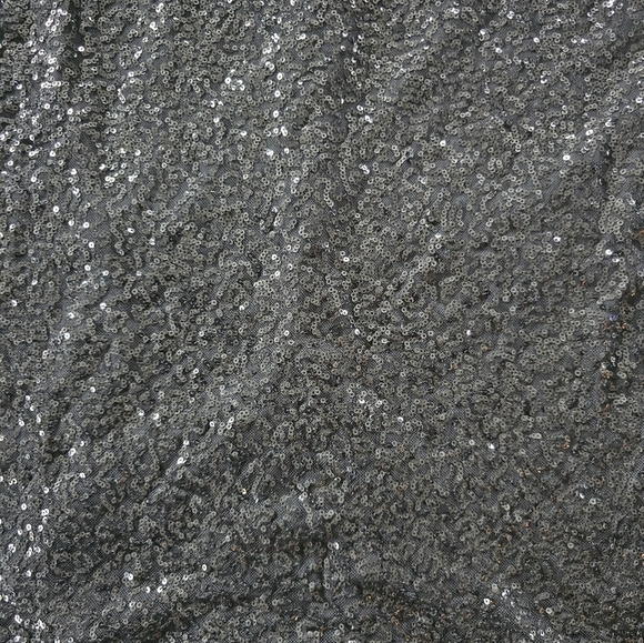 Bebe Skirt Women Sz 8 Black Sparkly Sequins Cocktail Midi Slit Back Summer - Picture 6 of 13